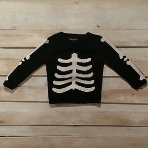 SKY HAWK - SKELETON, BLACK, WHITE SIZE 4 SWEATER